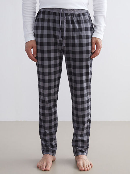 Standart Kal?p Ekose Erkek Pijama Alt