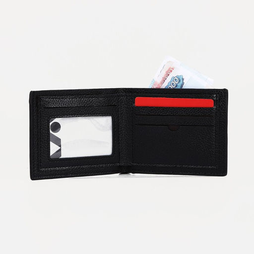 Портмоне для купюр, для карт, цвет чёрный - Simaland фото 4