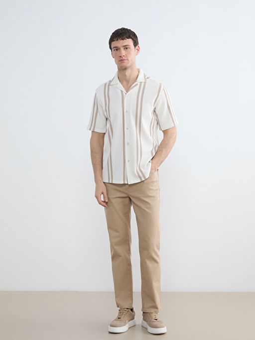 Regular Fit ?izgili Erkek G?mlek