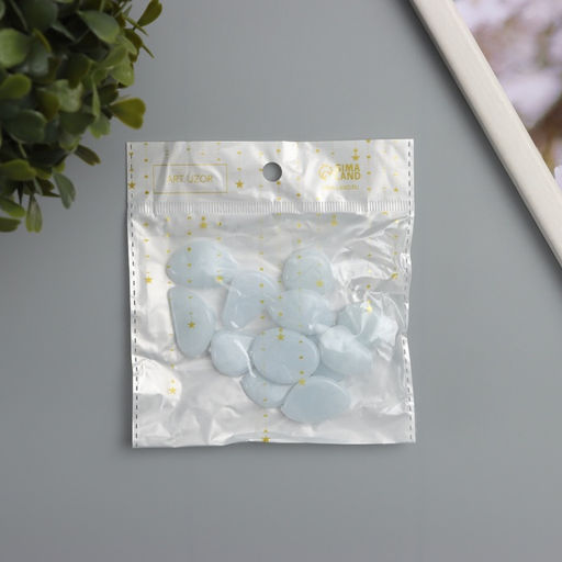 Цена за 2 шт. Декор для творчества пластик светится в темноте «Белые камешки», набор 12 шт.