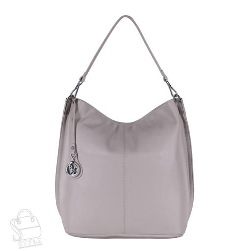 Сумка женская кожаная 18307 gray white Polina&Eiterou  в Новосибирске