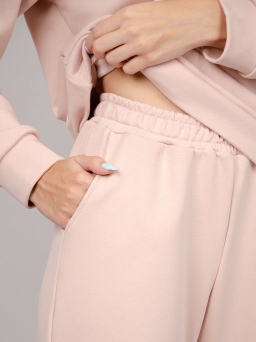 Костюм Лайк бежевый, футер петля - Малина фото 5