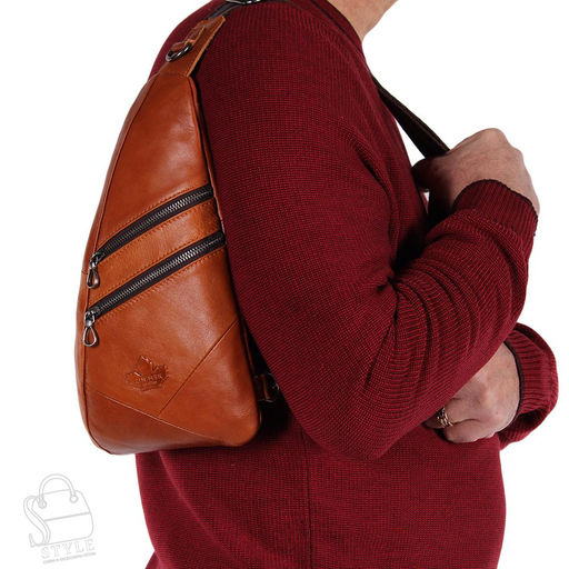 Рюкзак мужской кожаный 99012Z brown Zinimsk - S-style фото 2