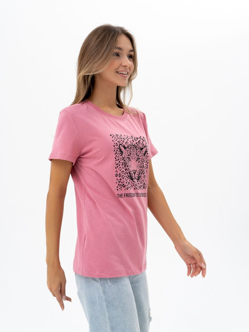 Футболка хлопок 100%,розовая