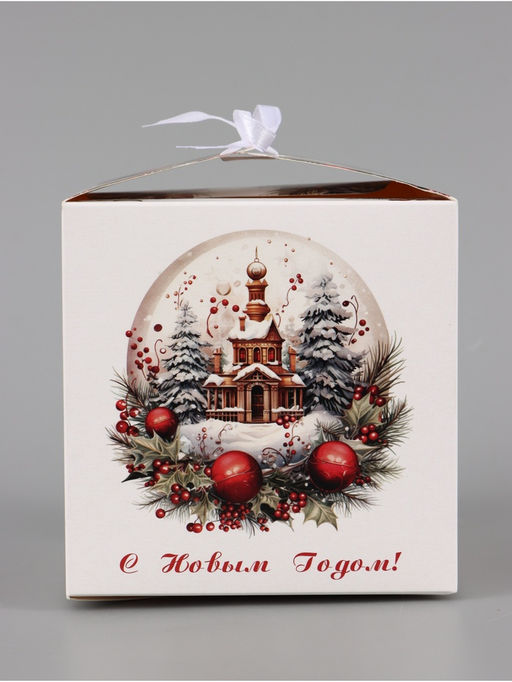 Цена за 10 шт. Коробка подарочная новогодняя складная «С Новым годом», 12×12×12 см