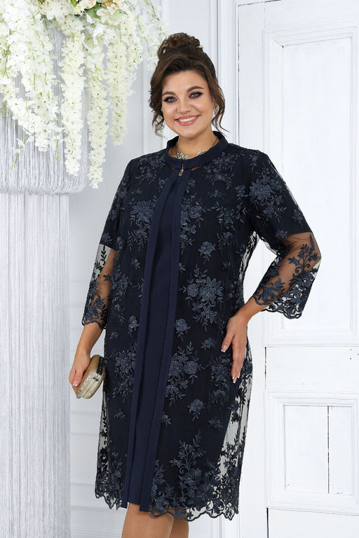 Платье Ninele 7431-Р темно-синий - Mira fashion фото 1368