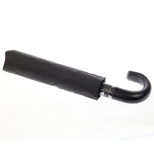 Зонт Arman U718 полуавтоматический чёрный ,ЭКО кожаная ручка крюк - Family фото 2