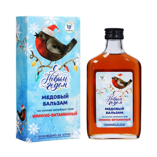 Новогодний медовый бальзам алтайский Иммуно-витаминный, 250 мл - Vitamuno фото 2