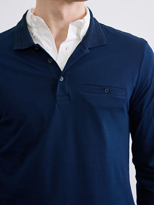 Polo Yaka Uzun Kollu Erkek Ti??rt