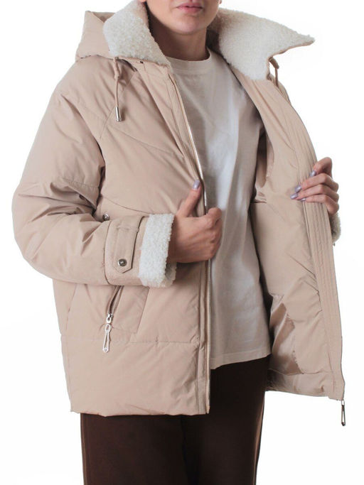 23211 BEIGE Куртка зимняя женская (150 гр. холлофайбер)