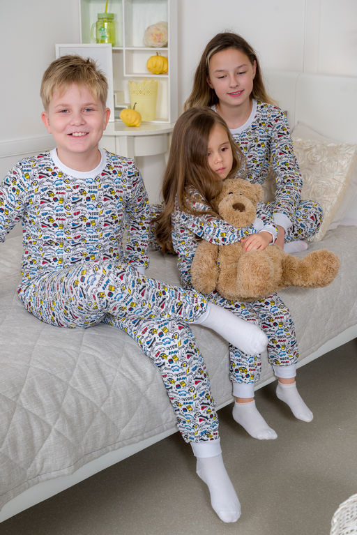 Пижама подростковая из кулирки пенье на манжетах Дрёма графити - Амадэль фото 48