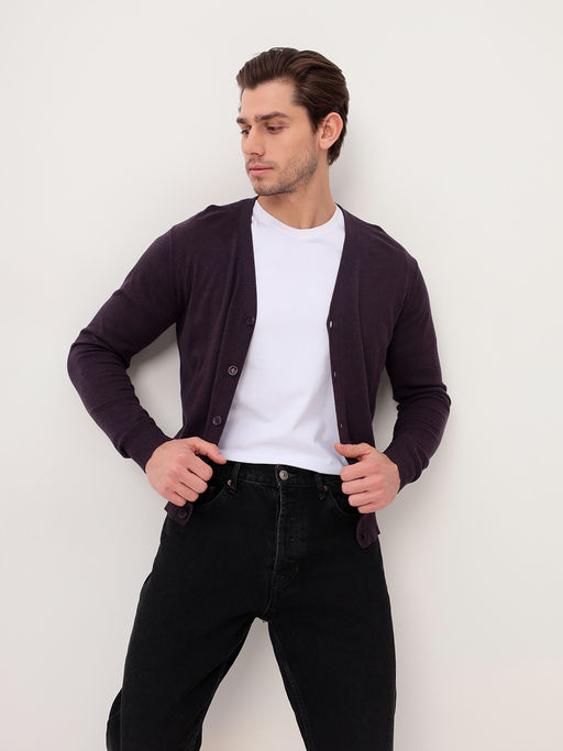 Кардиган мужской GREG G135-AC147 (фиолет м.)  фото 3