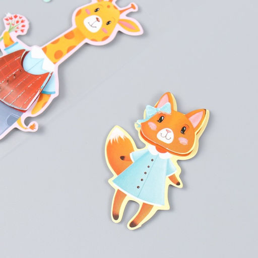 Наклейка картон 2 слоя Зверушки в детском саду 17х12 см - Simaland фото 2