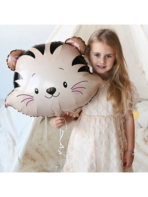 Цена за 2 шт. Воздушный шар фольгированный 21" «Тигр», акварель