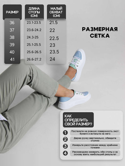 Кеды EDART 163.LusiR2w.Белый-голубой-мята