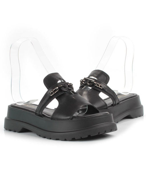 08-PEY254-2 BLACK Босоножки женские (натуральная кожа)