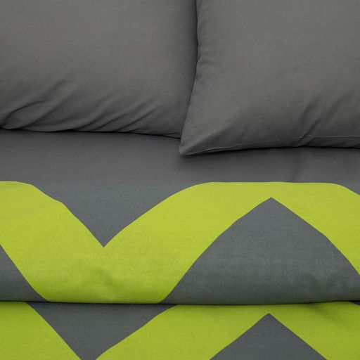 Постельное бельё Этель 1,5 сп Зелёный шеврон 143х215 см, 150х214 см, 70х70 см - 2 шт  фото 2