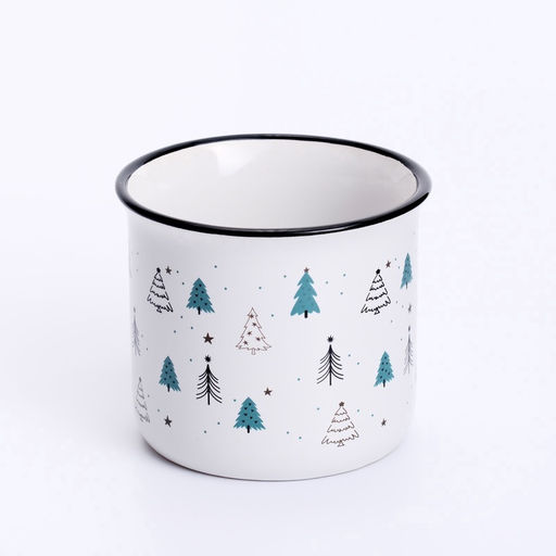 Кружка керамическая, новогодняя «Зимний лес», 450 мл