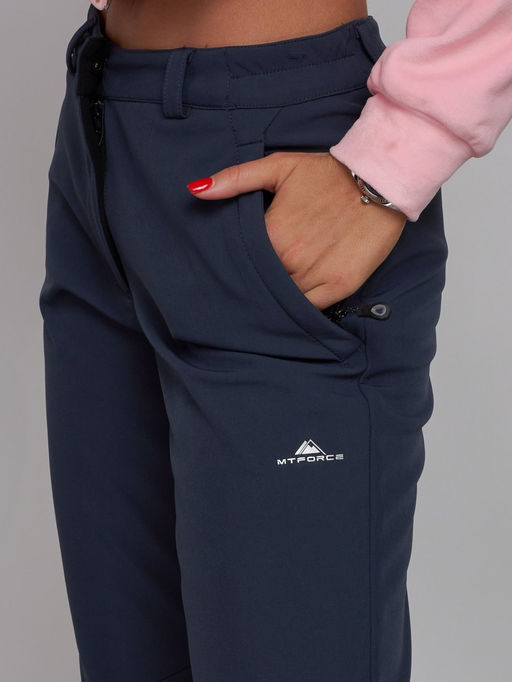 Брюки спортивные софтшелл MTFORCE женские синего цвета 2410S  фото 14