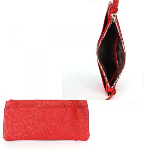 Портмоне женское Croco-ПР-803 натуральная кожа 3 отд, 6 карм, алый флотер (128) 229040