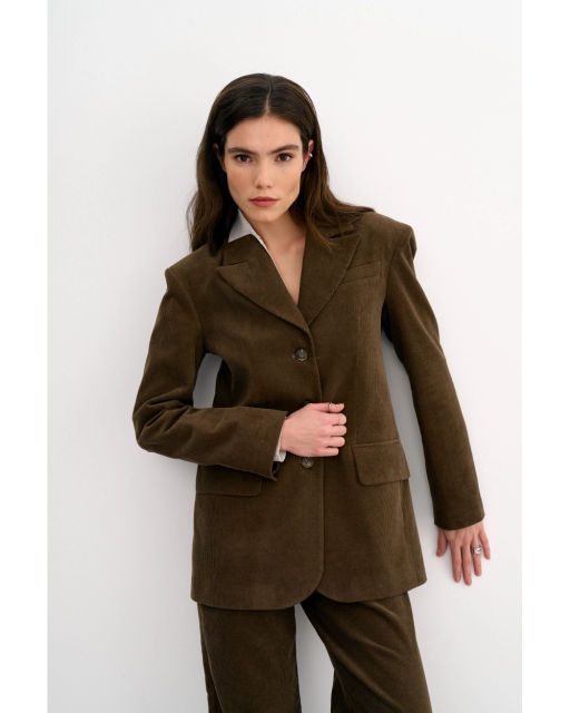 Жакет THE VERY 2421 оливково-коричневый  фото 16