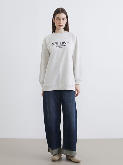 New Jersey Bask?l? Kad?n Sweatshirt Tunik