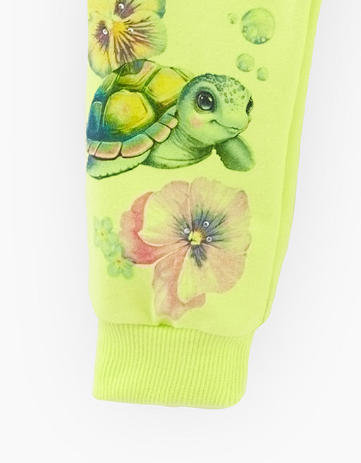 Брюки оттенка кибер лайм для девочки 240026 - Bell bimbo фото 3