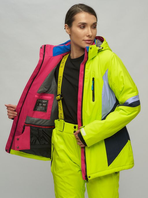 Горнолыжный костюм женский салатового цвета 02201Sl - Chunmai фото 52