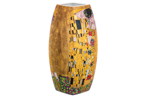 Ваза 2 л 11,5*11,5*25 см "Поцелуй" квадрат, NEW BONE CHINA