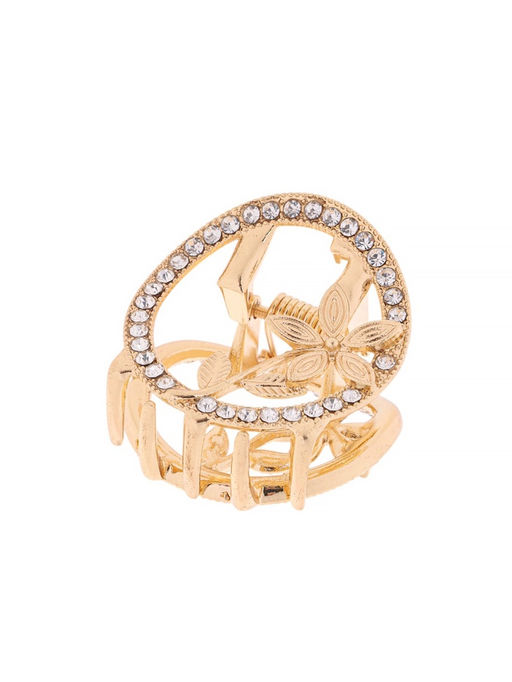 Крабик для волос «Флоранс», классика, 3.5 см, золото