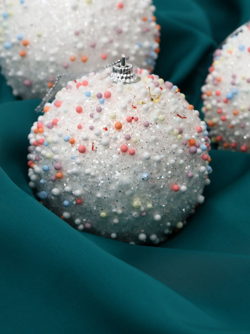 Ёлочные игрушки Абель, шары новогодние, d=8 см, 3 шт., колор - Зимнее волшебство фото 2