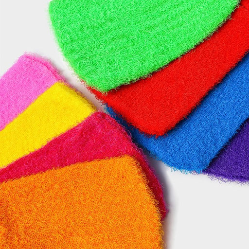 Цена за 2 шт. Мочалка - варежка массажная Доляна «Жёсткая», цвет МИКС