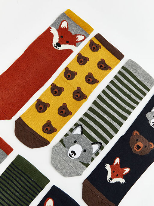 Desenli Erkek ?ocuk Soket ?orap 7li