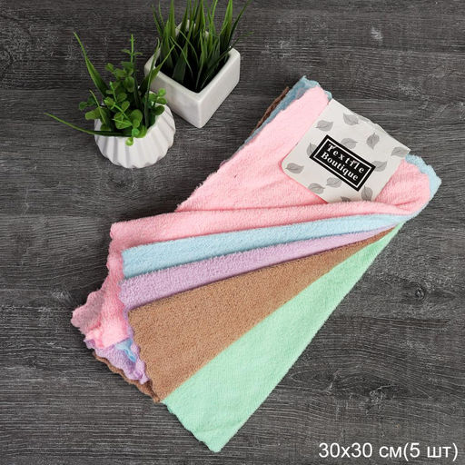 Салфетка для уборки 5 штук 30х30 см / M2 /уп 600/ - Галеонтрейд фото 3