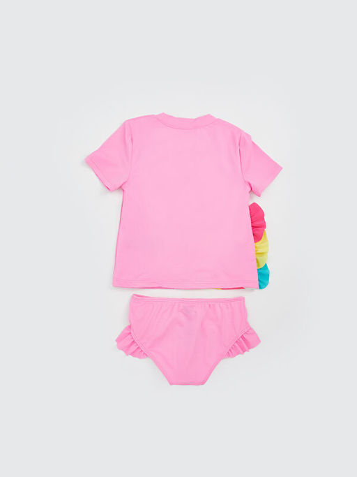 Bask?l? K?z ?ocuk Bikini Tak?m