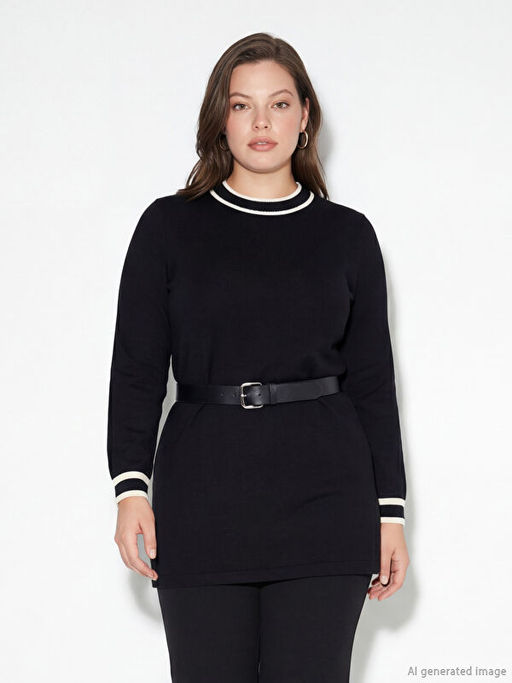 Dik Yaka Soft Touch Kad?n Sweatshirt Tunik