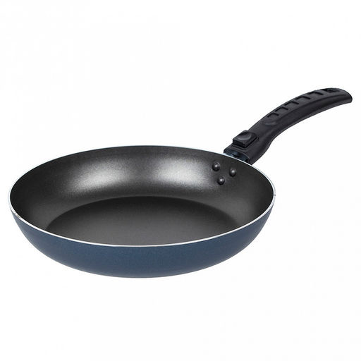 "Azure" Сковорода с антипригарным покрытием д22см "Сатин", h4,5см, s2мм, съемная бакелитовая ручка, синий (Россия)