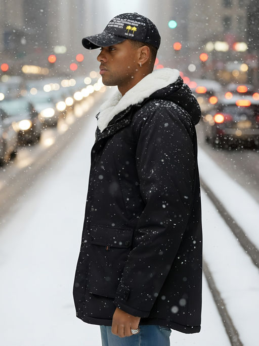 Парка мужская зимняя удлиненная с мехом хаки цвета 8753Ch - Mtforce фото 19