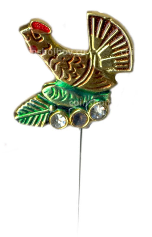 Значок брошь Тетерев