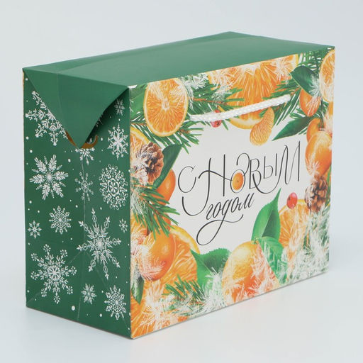 Цена за 2 шт. Пакет-коробка подарочный новогодний С Новым годом, 23?18?11 см - Дарите счастье фото 3