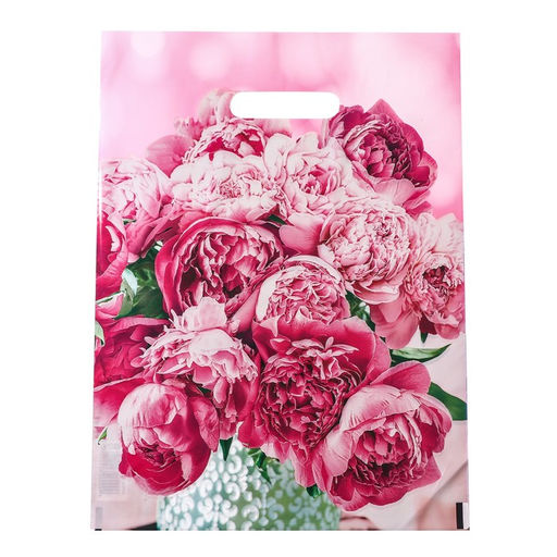 Цена за 50 шт. Пакет полиэтиленовый с вырубной ручкой Много цветов 30?40 см, 50 мкм