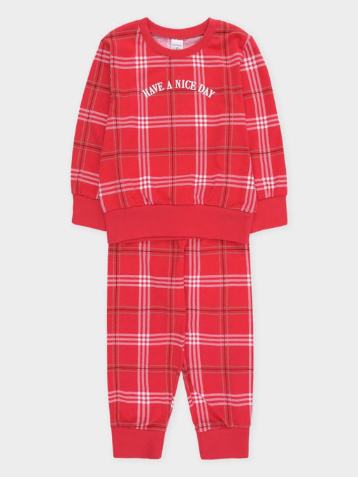 Пижама детская Crockid К 1664-1 вишня из хлопка