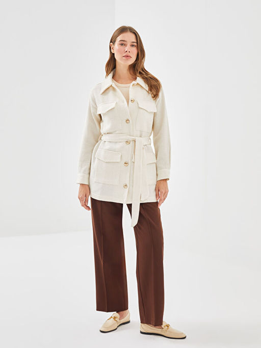 Dokulu Kad?n T?vit G?mlek Ceket