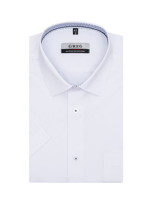 Сорочка мужская короткий рукав GREG 100/109/WH/10p