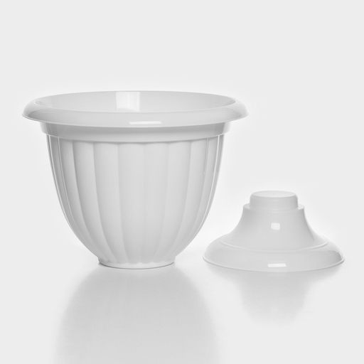 Вазон для цветов «Жасмин», 9 л, d=32.5 см, h=33.7 см, белый