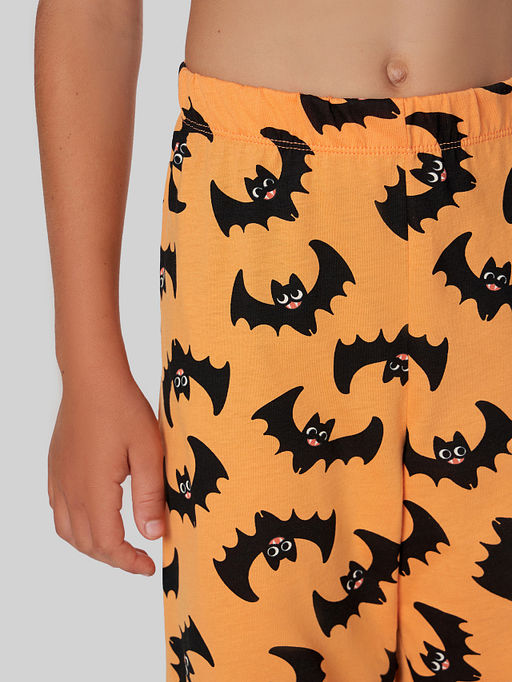 Комплект для мальчиков оранжевый с принтом летучие мыши - Mark formelle фото 7