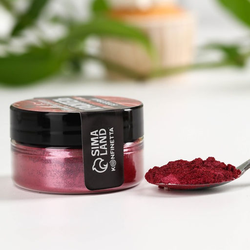 Глиттер кандурин Бордовый для десертов и напитков, водорастворимый, 5 г. - Simaland фото 3