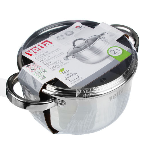 Кастрюля VETTA Фултон 18*10,5 см 2,1 л со стекл. кр. арт. 822-112