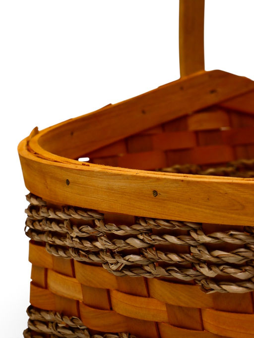 Корзина плетёная для хранения Koca, с ручкой, ива, коричневая, набор 3 шт.