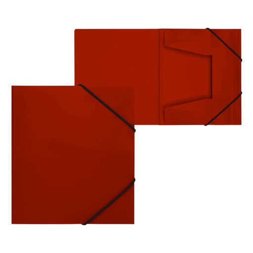 Цена за 2 шт. Папка на резинке А5, 500 мкм, Calligrata, корешок 30 мм, тиснение «песок», красная